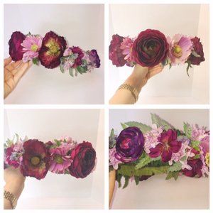 Handmade Custom Headpiece Flower Crown Headdress - great at Renaissance Faires!
